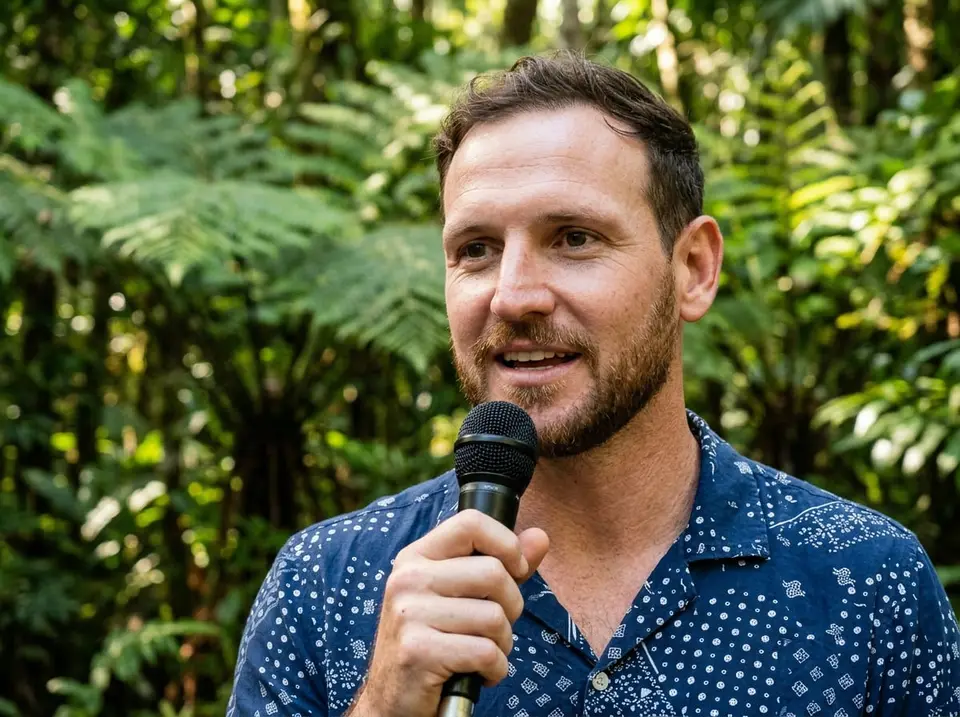 Portrait of Cameron Quin, smiling